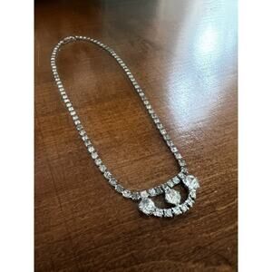 Vintage Rhinestone Costume Jewelry Necklace Choker